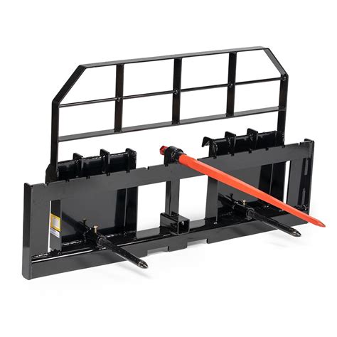 tomahawk skid steer hay spear|skid steer bale spear frame.